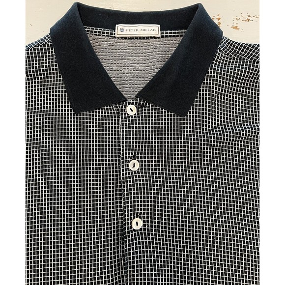 Peter Millar Graph Polo Short Sleeve Shirt  Medium Golf Athletic Men M Golfer - Picture 1 of 11